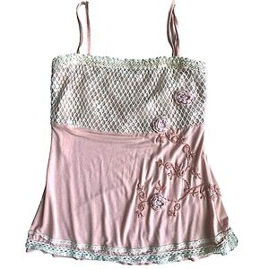 Vintage Floral Embroidered Tank Top